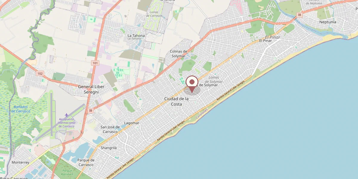 Mapa de Ciudad de la Costa, Canelones
