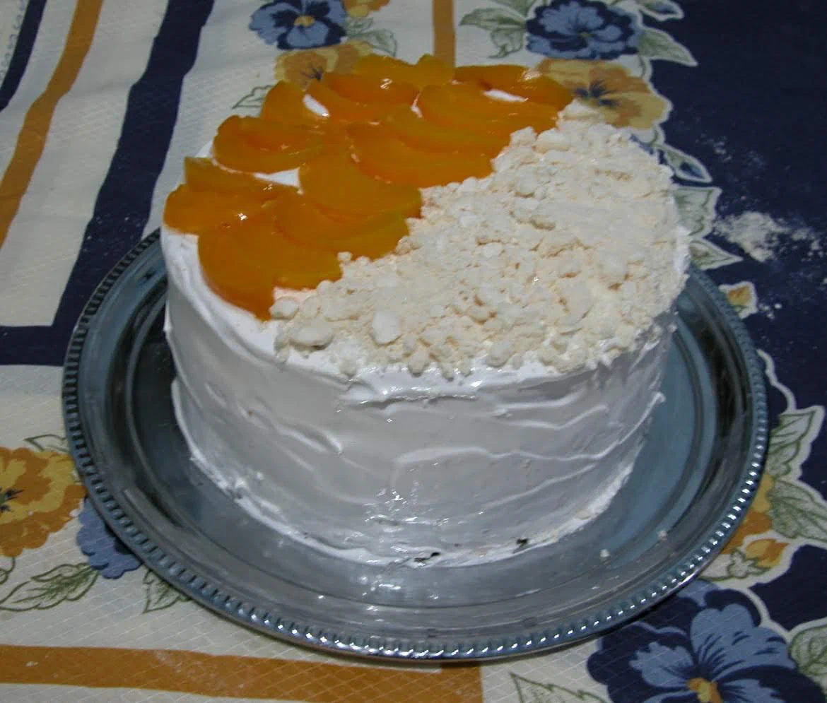 Torta con mango y crema